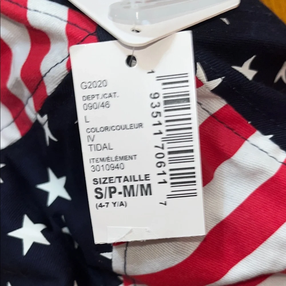 NWT The Children’s Place Kids Patriotic USA Snapback Hat - Navy Red White Small